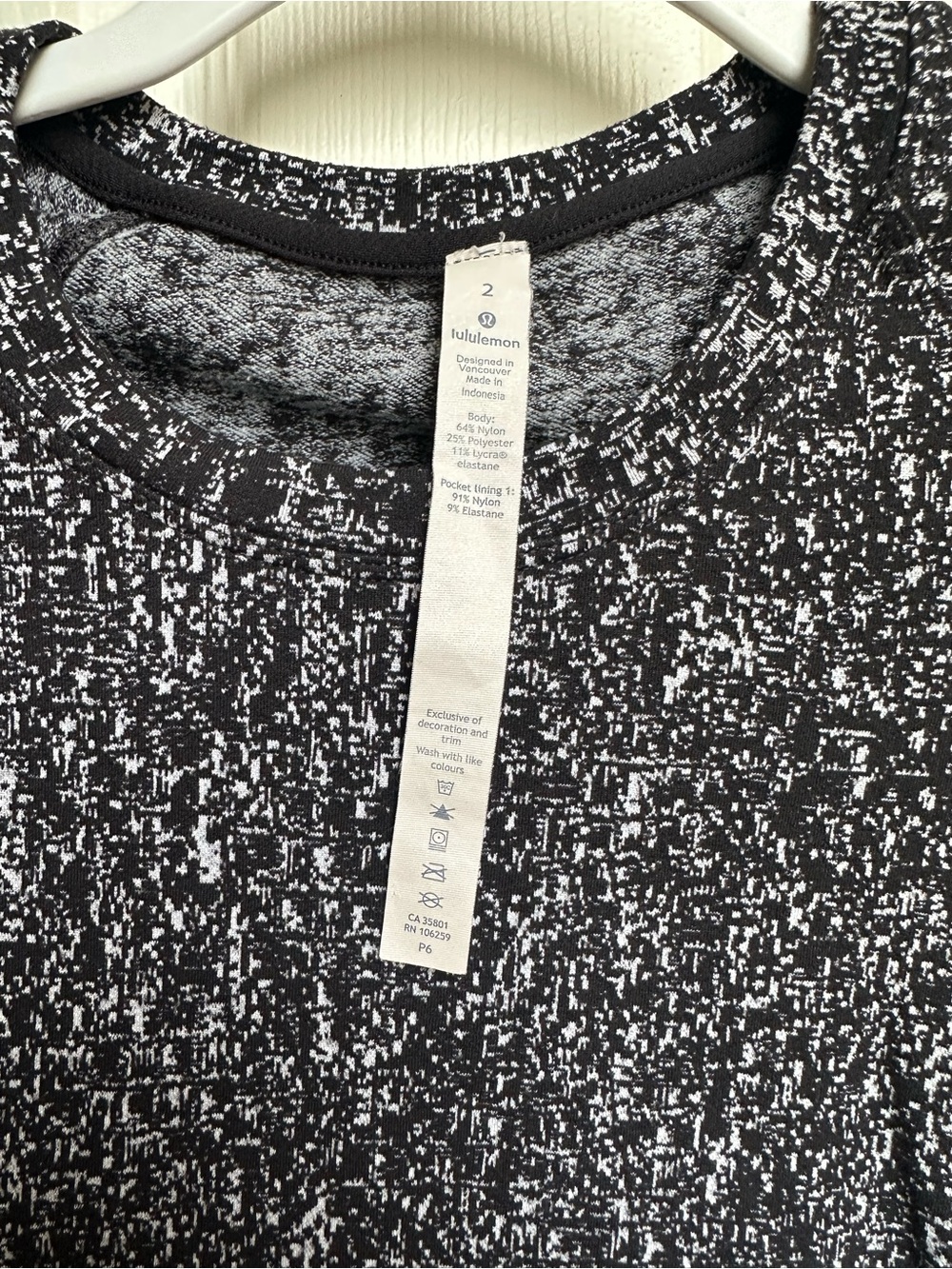 Lululemon Women’s Black & White Patterned